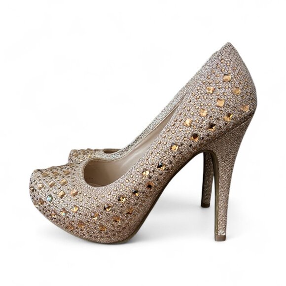 Top Moda Women's Studded Platform Stiletto Size 7.5 - Picture 5 of 8